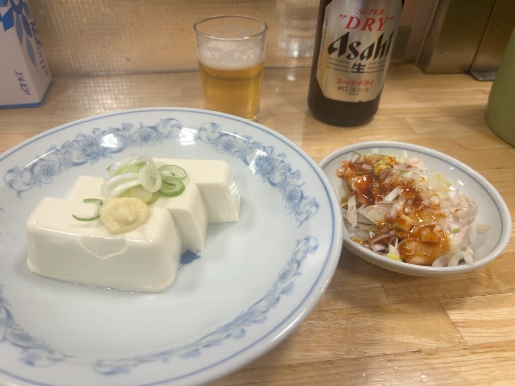 冷奴・よだれ鶏｜ぎょうざの満州